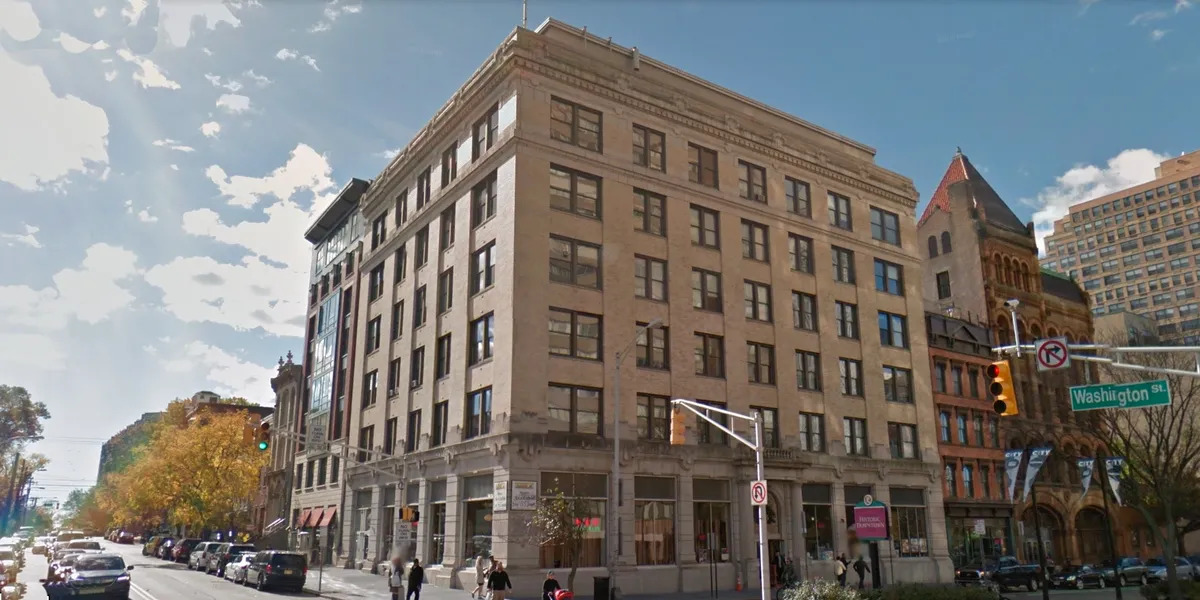 Exterior view of 75 Montgomery Street in Jersey City, NY, a historic building owned by the Beekman Estate and renovated by DDB Contracting.