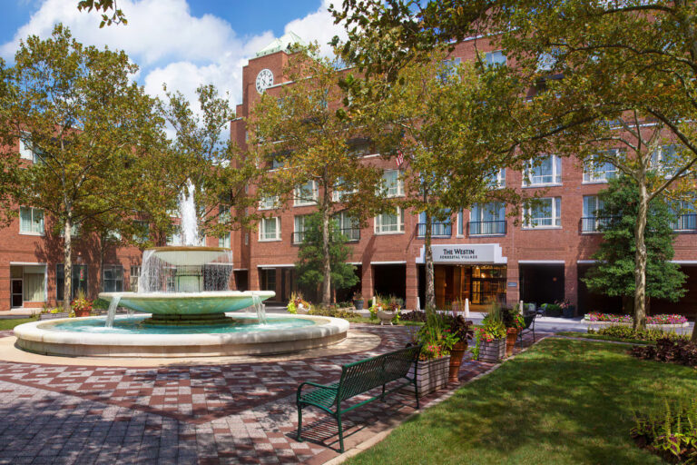 Exterior view of the Westin Princeton Hotel in New Jersey under the DDB Contracting Westin PIP initiative.