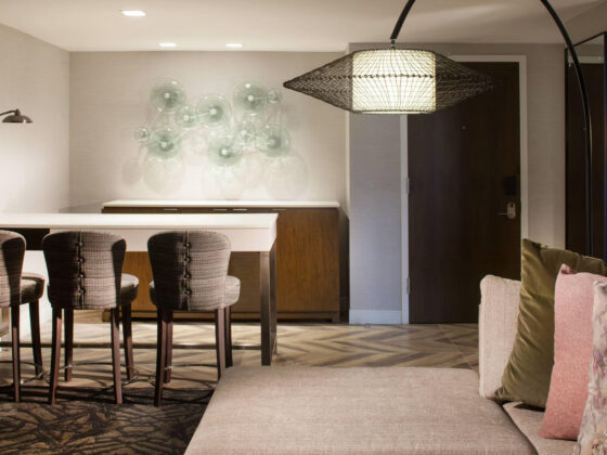 Renovated guestroom at the Marriott Westin Princeton showing modern furnishings and upgrades as part of DDB Contracting’s 300-room Westin Princeton guestroom renovation.