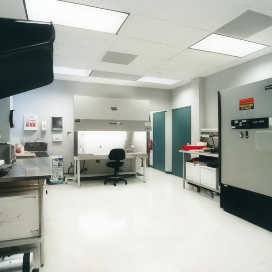 Laboratory space renovation for a nonprofit tissue transplantation organization completed by DDB Contracting for Newmark