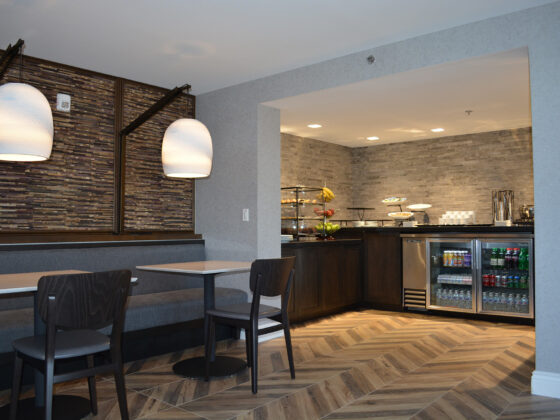 Renovated Westin Princeton Executive Lounge featuring modern seating and décor