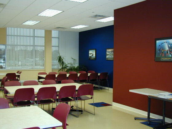 Completed office space from the Palatin Technologies medical and lab renovation in New Jersey by DDB Contracting